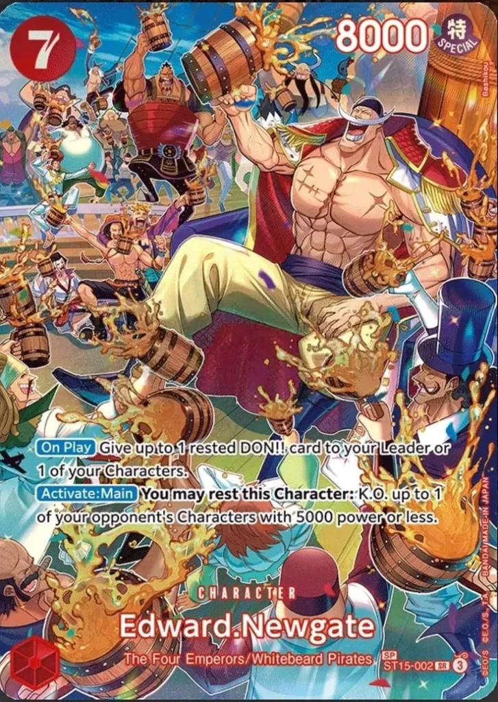 Edward Newgate Barbabianca SP ST15-002 — carta Special Rare del One Piece TCG, 7 cost 8000 power